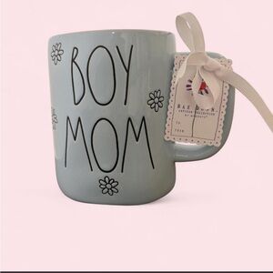 Rae Dunn 'BOY MOM' Mug - Light Blue